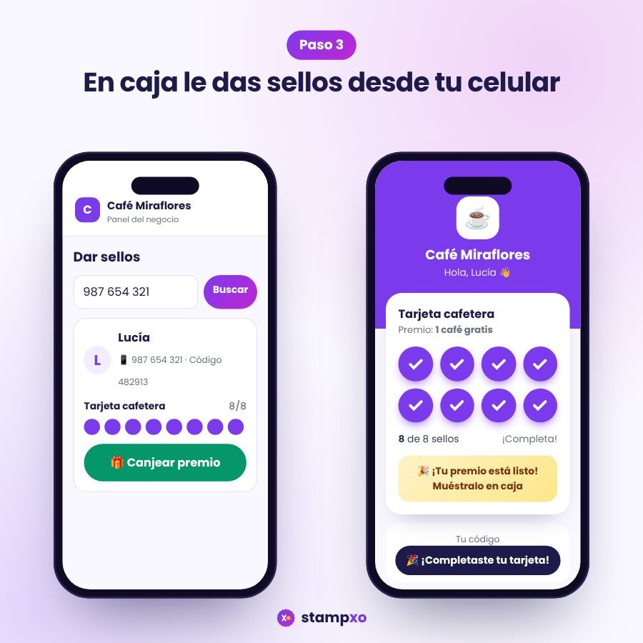 Su tarjeta se llena en vivo